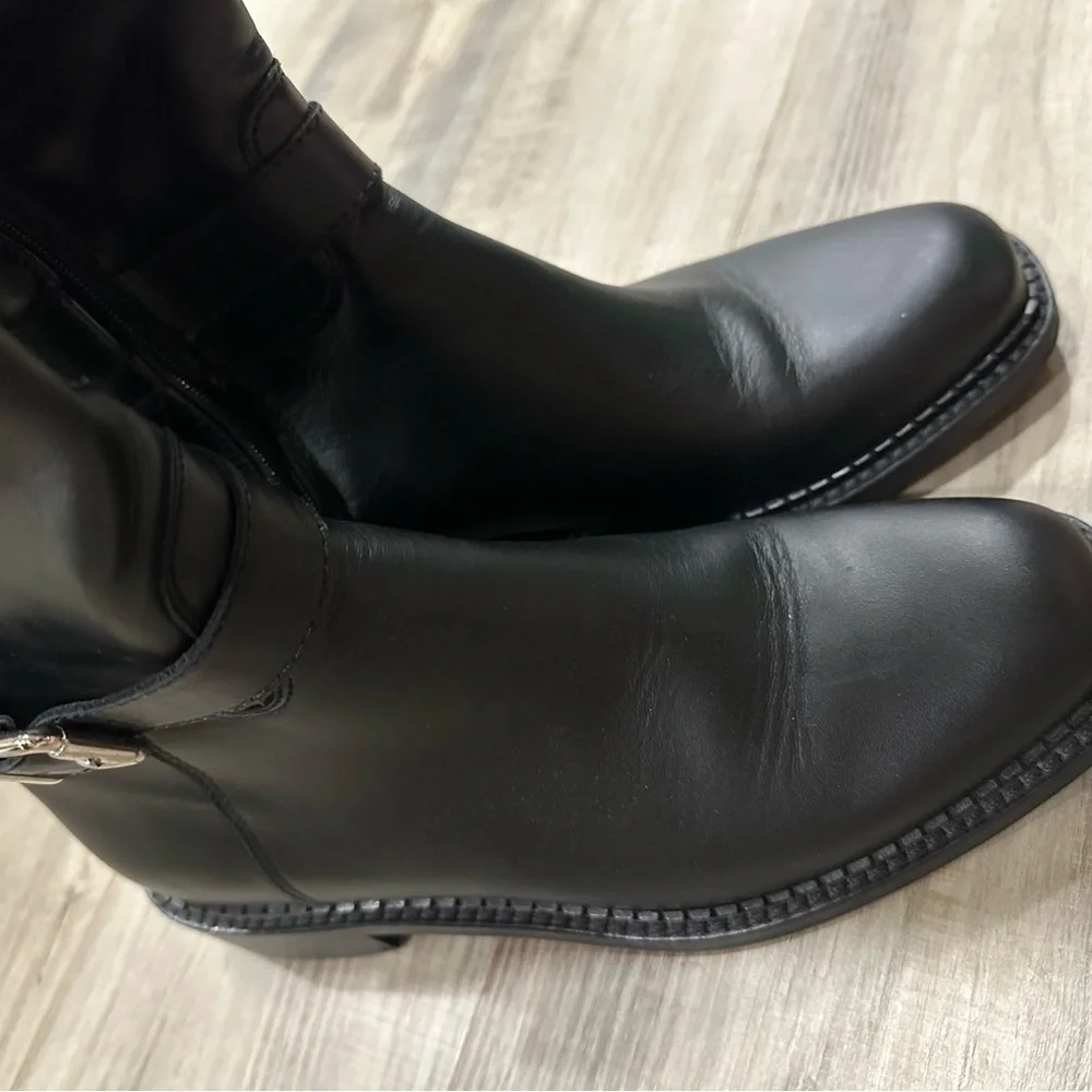 La Canadienne Women’s “Stevie” Black Leather Tall Boots – Size 7